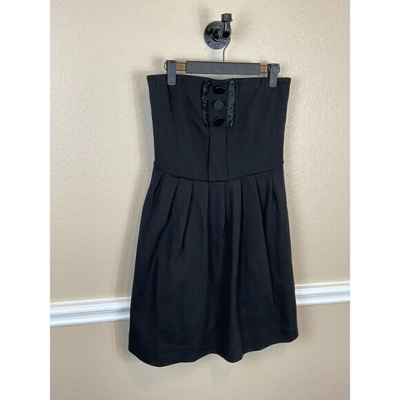 Hazel Womens Size L Black Dress Strapless Fit Flare Pockets Party Night Out R3 - Picture 2 of 12